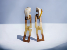 Load image into Gallery viewer, Acrylic and Wood Minimalist Earrings Kargo Fresh