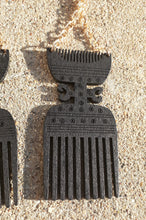 Load image into Gallery viewer, Adinkra symbol Afro Pick Earrings Kargo Fresh