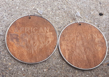 Load image into Gallery viewer, Afrocentric Wooden Dangle Earrings Kargo Fresh
