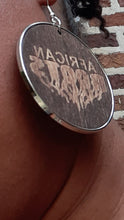 Load image into Gallery viewer, Afrocentric Wooden Dangle Earrings Kargo Fresh