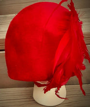 Load image into Gallery viewer, Antique 1950s Era Glam Handmade Wool and Feather Hat Kargo Fresh