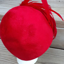 Load image into Gallery viewer, Antique 1950s Era Glam Handmade Wool and Feather Hat Kargo Fresh