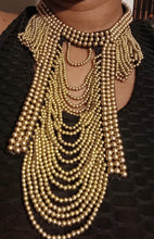 Load image into Gallery viewer, Avant Garde Bib necklace and clip on earrings Kargo Fresh