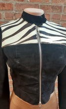 Load image into Gallery viewer, BEBE suede and calf hair Bolero style Jacket XS S Kargo Fresh