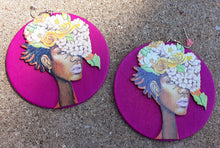 Load image into Gallery viewer, Beautiful Afrocentric Art Print Earrings Kargo Fresh