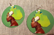 Load image into Gallery viewer, Beautiful Afrocentric Pop Art Print Earrings Kargo Fresh