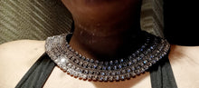 Load image into Gallery viewer, Beautiful Extra Large Rhinestone Bib Necklace and clip on studs Kargo Fresh