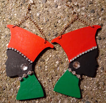 Load image into Gallery viewer, Beautiful Handpainted RBG Queen Earrings Kargo Fresh