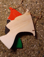 Load image into Gallery viewer, Beautiful Handpainted RBG Queen Earrings Kargo Fresh