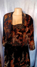 Load image into Gallery viewer, Beautiful Vintage Batik Halter Dress and Balero Set New L Kargo Fresh