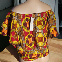 Load image into Gallery viewer, Beautiful ankara ruffle top free size up to 2xl Kargo Fresh
