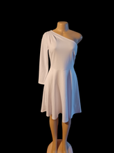 Load image into Gallery viewer, Beautiful off the shoulder midi flare dress small Kargo Fresh