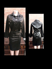 Load image into Gallery viewer, Black Faux Leather Skirt Set Small Kargo Fresh