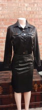 Load image into Gallery viewer, Black Faux Leather Skirt Set Small Kargo Fresh