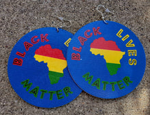 Load image into Gallery viewer, Black Lives Matter Earrings Kargo Fresh