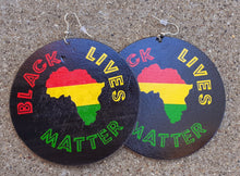 Load image into Gallery viewer, Black Lives Matter Earrings Kargo Fresh