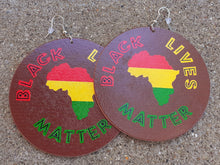 Load image into Gallery viewer, Black Lives Matter Earrings Kargo Fresh
