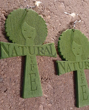Load image into Gallery viewer, Carved Ankh Earrings Natural Life Kargo Fresh