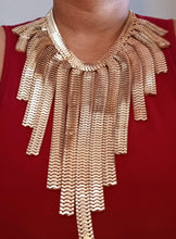 Load image into Gallery viewer, Cascading chain necklace and clip on earrings set Kargo Fresh