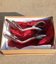 Load image into Gallery viewer, Christian Louboutin Anna 120 Silver Mettalic Heels 38.5 Kargo Fresh