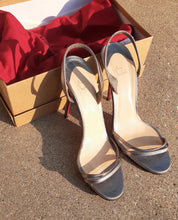 Load image into Gallery viewer, Christian Louboutin Anna 120 Silver Mettalic Heels 38.5 Kargo Fresh