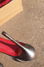 Load image into Gallery viewer, Christian Louboutin Anna 120 Silver Mettalic Heels 38.5 Kargo Fresh