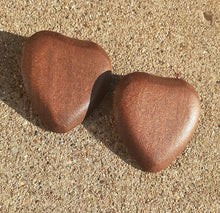 Load image into Gallery viewer, Chunky Wooden Clip On Heart Earrings Kargo Fresh