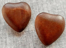 Load image into Gallery viewer, Chunky Wooden Clip On Heart Earrings Kargo Fresh