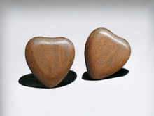 Load image into Gallery viewer, Chunky Wooden Clip On Heart Earrings Kargo Fresh