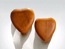 Load image into Gallery viewer, Chunky Wooden Clip On Heart Earrings Kargo Fresh