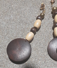 Load image into Gallery viewer, Chunky handmade Natural Wood Clip On Earrings Kargo Fresh