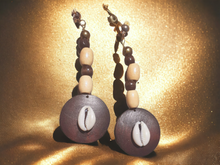 Load image into Gallery viewer, Chunky handmade Natural Wood Clip On Earrings Kargo Fresh