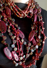 Load image into Gallery viewer, Chunky vintage mixed materials necklace set of 3 Kargo Fresh