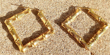 Load image into Gallery viewer, Classic Square Bamboo Earrings Kargo Fresh