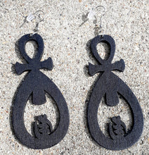 Load image into Gallery viewer, Classic Wooden Ankh Earrings Kargo Fresh