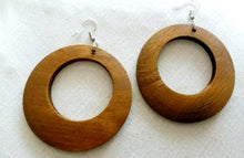 Load image into Gallery viewer, Classic Wooden Hoop Earrings Kargo Fresh