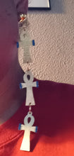 Load image into Gallery viewer, Clip on Abstract Handpainted Ankh Earrings Kargo Fresh