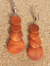 Load image into Gallery viewer, Clip on Boho Wooden Hoop Earrings Kargo Fresh