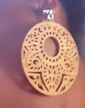 Load image into Gallery viewer, Clip on Boho Wooden Hoop Earrings Kargo Fresh