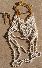 Load image into Gallery viewer, Clip on Long faux pearl and chain necklace set Kargo Fresh