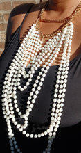 Load image into Gallery viewer, Clip on Long faux pearl and chain necklace set Kargo Fresh