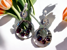 Load image into Gallery viewer, Clip on rhinestone hoops Kargo Fresh
