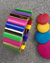 Load image into Gallery viewer, Colorful Layered Bracelet and Earring Set Kargo Fresh