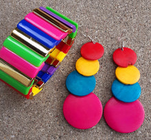 Load image into Gallery viewer, Colorful Layered Bracelet and Earring Set Kargo Fresh