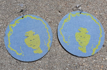 Load image into Gallery viewer, Denim Afrocentric Earrings Kargo Fresh