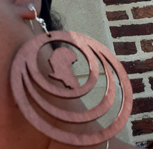 Load image into Gallery viewer, Distressed Wood Africa Earrings Kargo Fresh