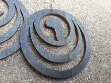 Load image into Gallery viewer, Distressed Wood Africa Earrings Kargo Fresh