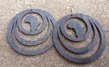 Load image into Gallery viewer, Distressed Wood Africa Earrings Kargo Fresh
