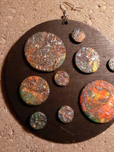 Load image into Gallery viewer, Extra Large Abstract handpainted Wooden Earrings Kargo Fresh