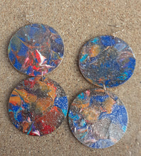 Load image into Gallery viewer, Extra Large Abstract handpainted Wooden Earrings Kargo Fresh